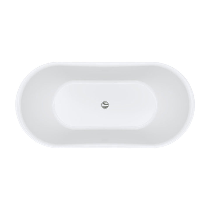 Fienza Windsor 1500mm Acrylic Bath Gloss White Int/Matt Black Ext 1500mm x 720 x 560 mm
