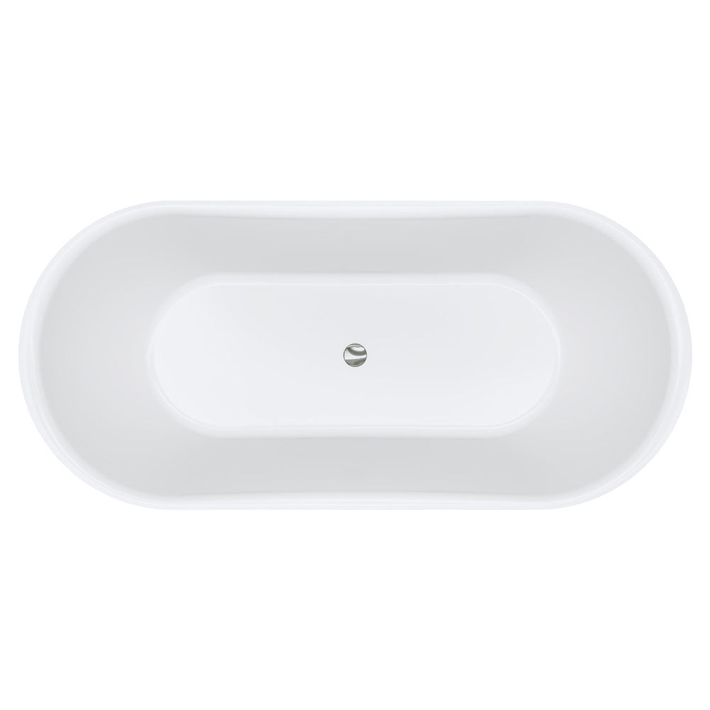 Fienza Windsor 1700mm Acrylic Bath Gloss White Int/Matt Black Ext 1700 x 780 x 600 mm
