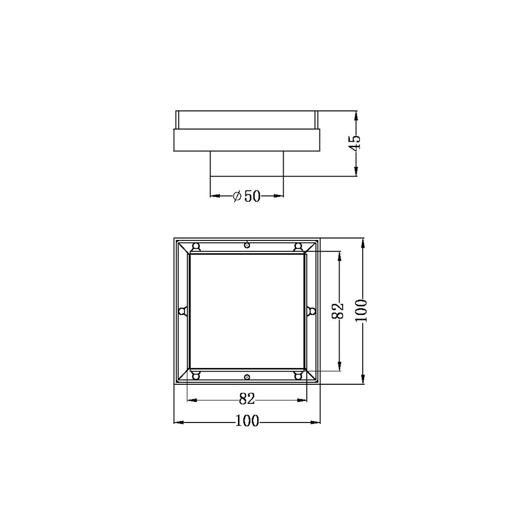 Nero Tile Insert Floor Waste 50mm Outlet Gun Metal