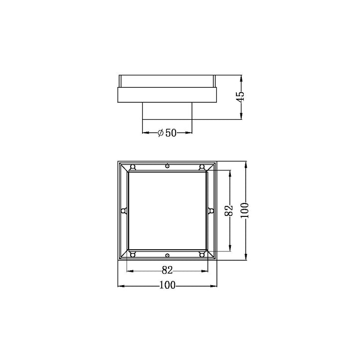 Nero Tile Insert Floor Waste 50mm Outlet Gun Metal