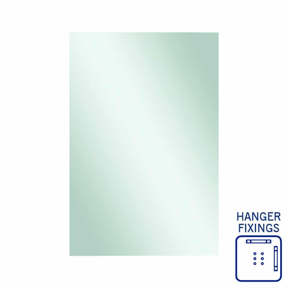 Jackson Rectangle Polished Edge Mirror - 1200x800mm with Hangers