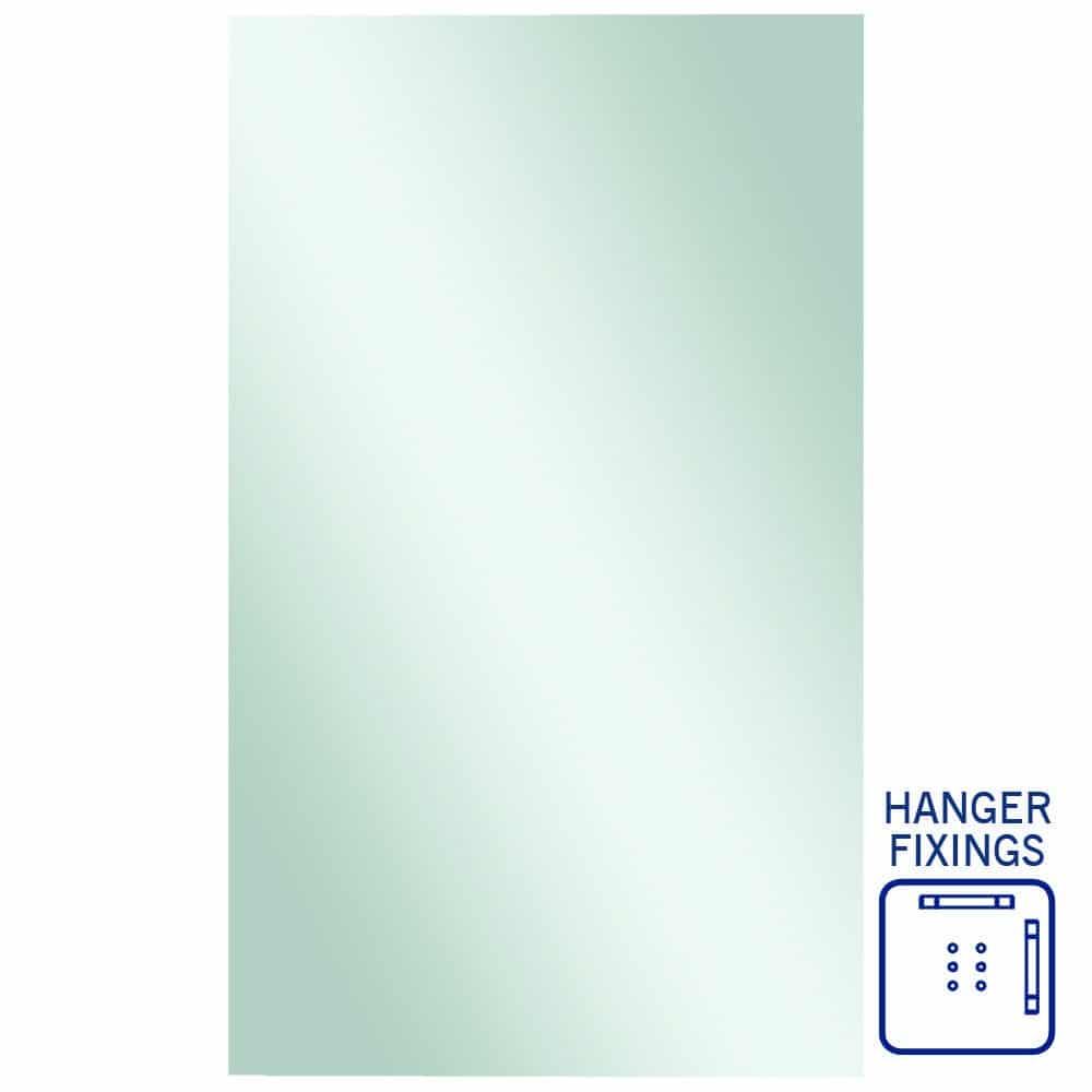 Jackson Rectangle Polished Edge Mirror - 1500x900mm with Hangers