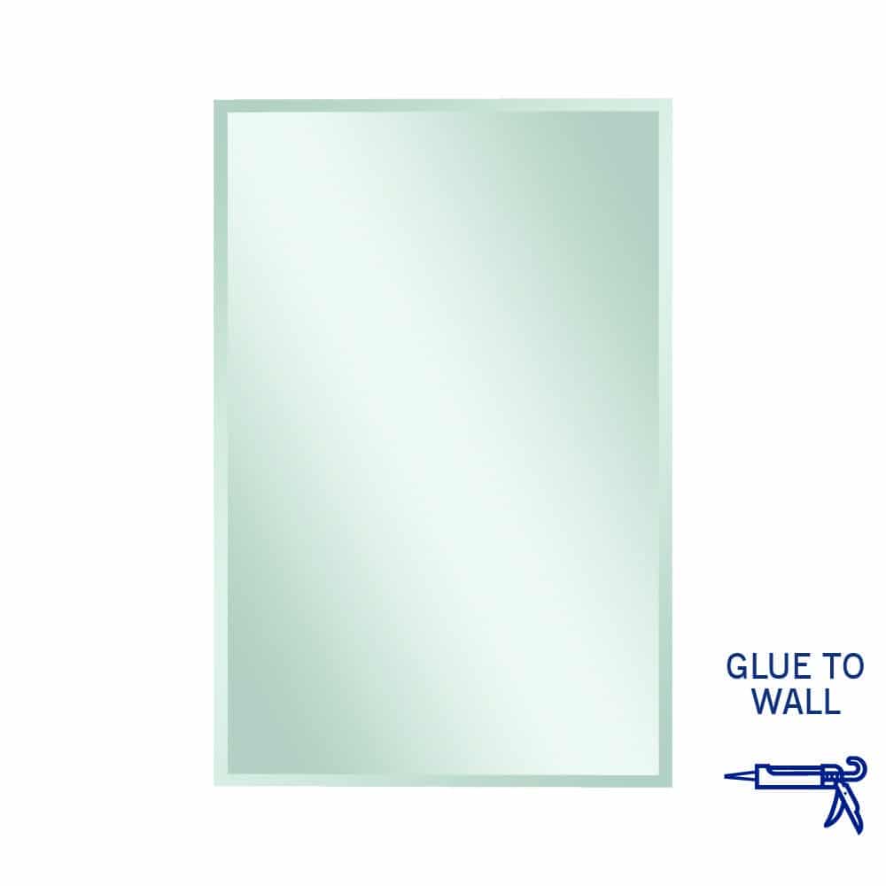 Montana Rectangle 25mm Bevel Edge Mirror - 1200x800mm Glue-to-Wall