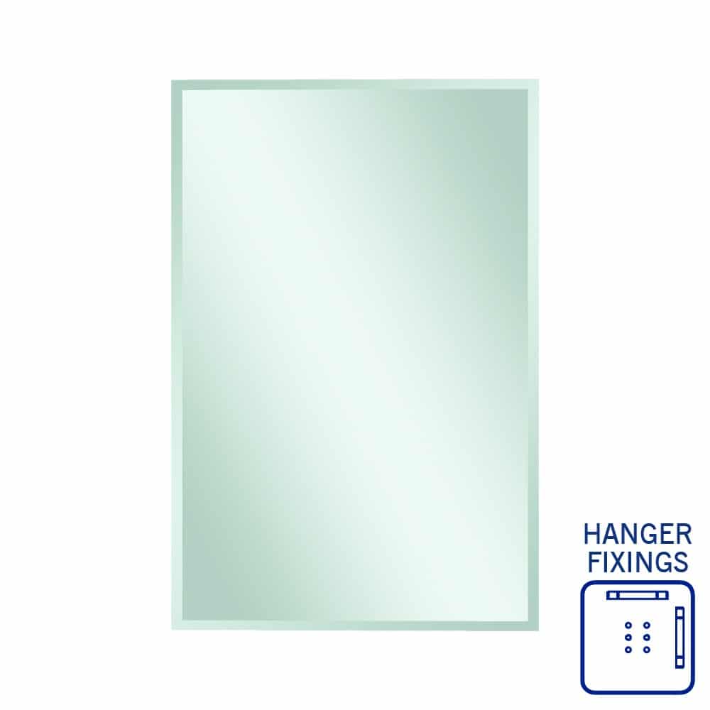 Montana Rectangle 25mm Bevel Edge Mirror - 1200x800mm with Hangers