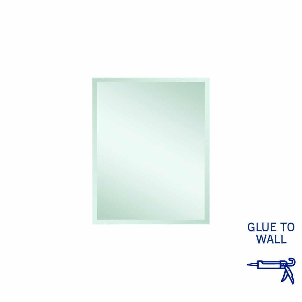 Montana Rectangle 25mm Bevel Edge Mirror - 600x750mm with Hangers