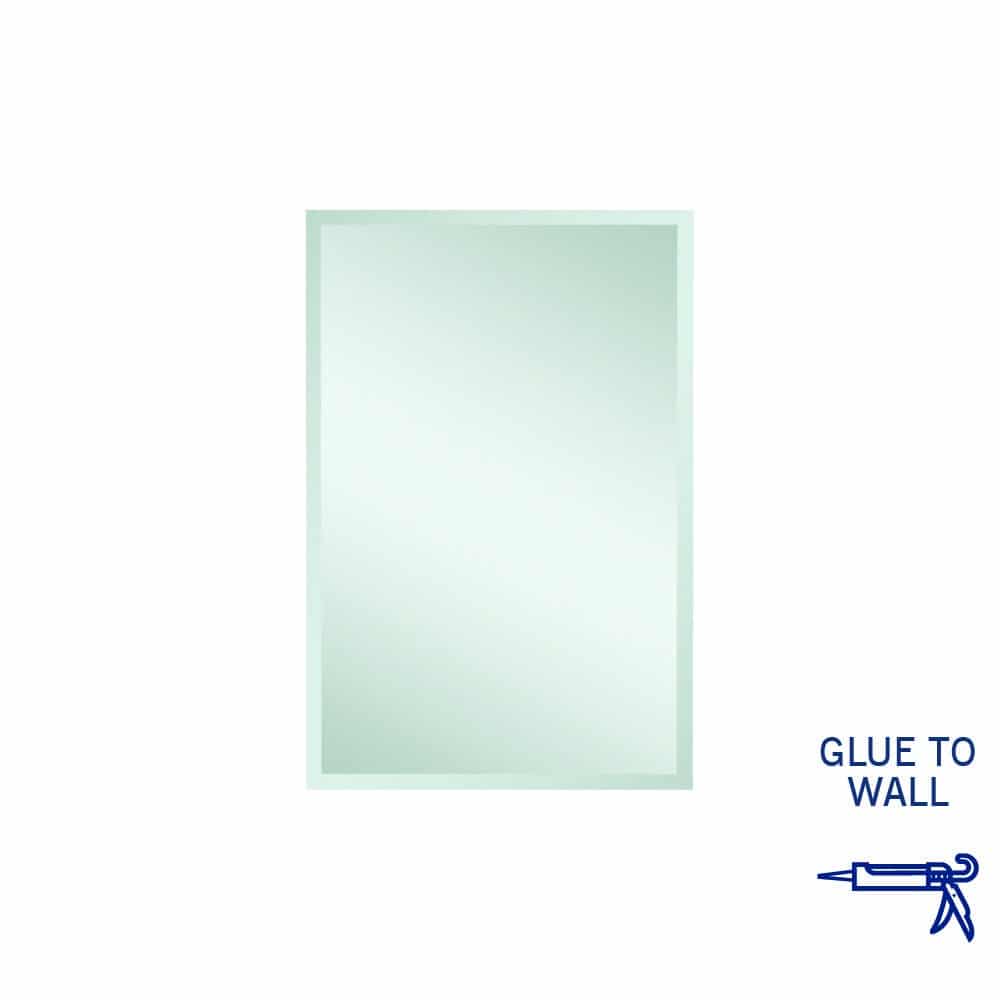 Montana Rectangle 25mm Bevel Edge Mirror - 600x900mm Glue-to-Wall