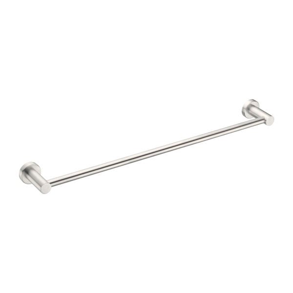 Nero Mecca Single Towel Rail 600mm Brushed Nickel