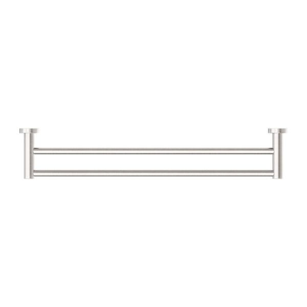 Nero Mecca Double Towel Rail 600mm Brushed Nickel