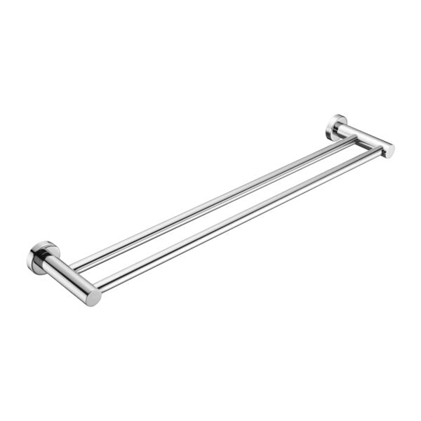 Nero Mecca Double Towel Rail 600mm Chrome