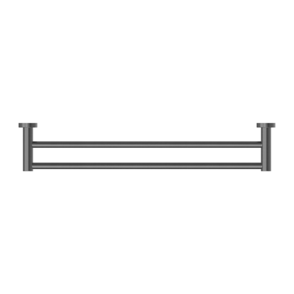 Nero Mecca Double Towel Rail 600mm Gun Metal