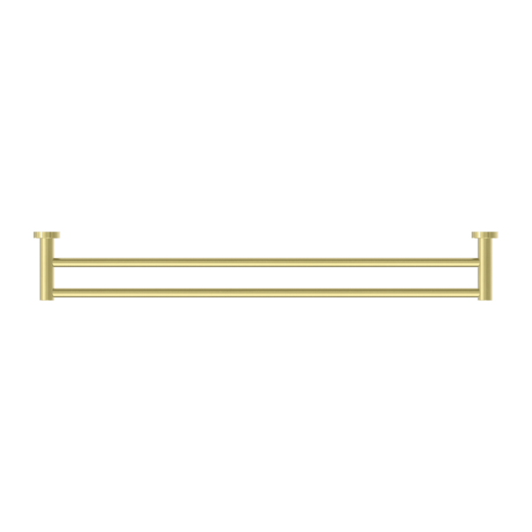 Nero Mecca Double Towel Rail 800mm Brushed Gold