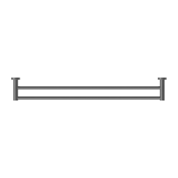 Nero Mecca Double Towel Rail 800mm Gun Metal