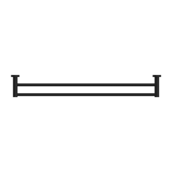 Nero Mecca Double Towel Rail 800mm Matte Black