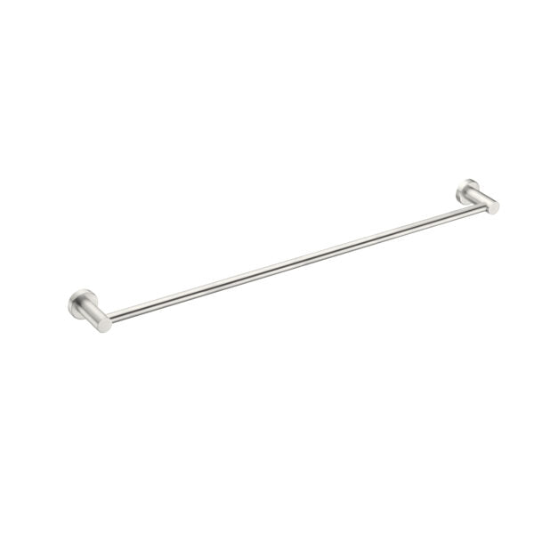 Nero Mecca Single Towel Rail 800mm Brushed Nickel