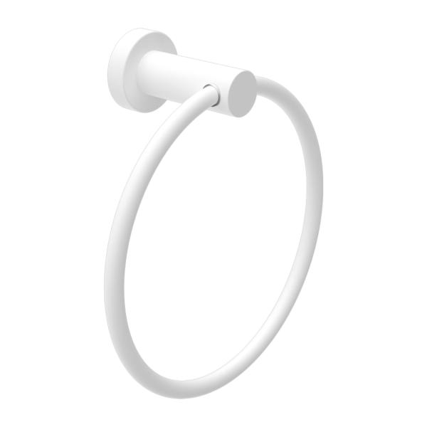 Nero Mecca Hand Towel Ring Matte White