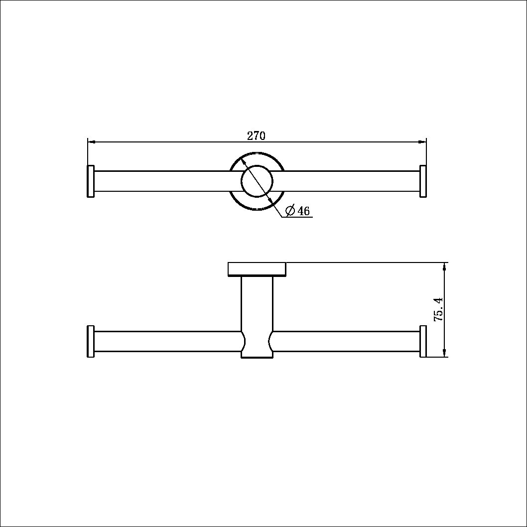 Nero Meeca Double Toilet Roll Holder Chrome