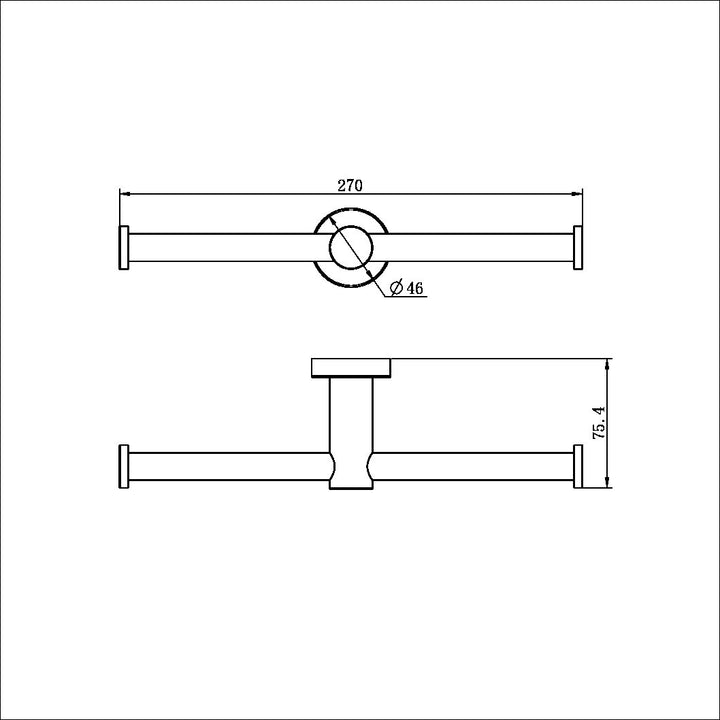 Nero Meeca Double Toilet Roll Holder Chrome