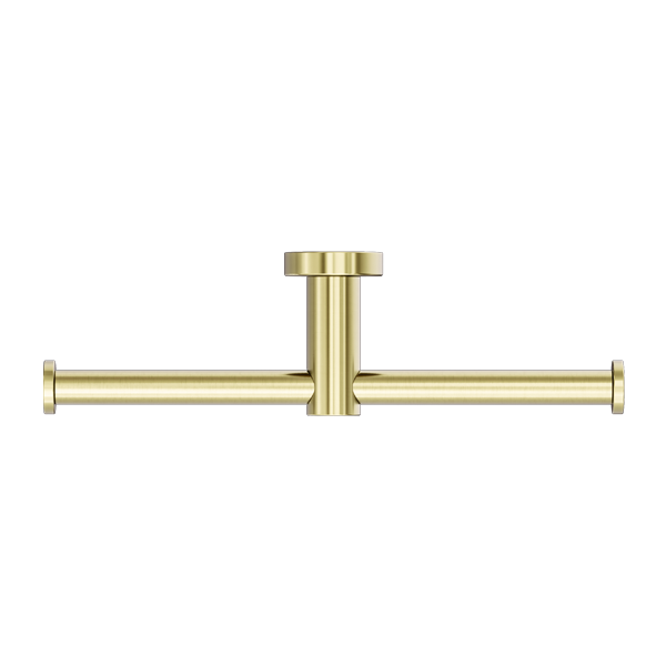 Nero Meeca Double Toilet Roll Holder Brushed Gold