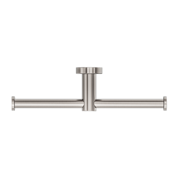 Nero Meeca Double Toilet Roll Holder Brushed Nickel