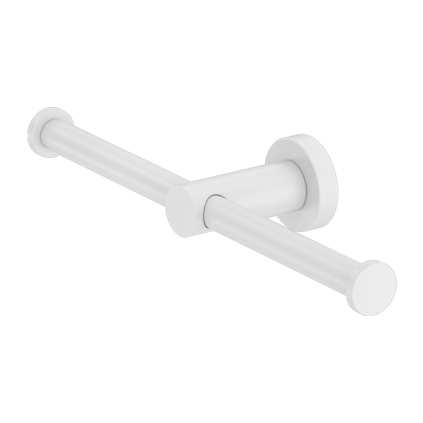 Nero Meeca Double Toilet Roll Holder Matte White