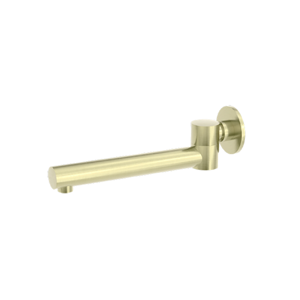 Nero Dolce Wall Mounted Swivel Bath Spout Brushed Gold