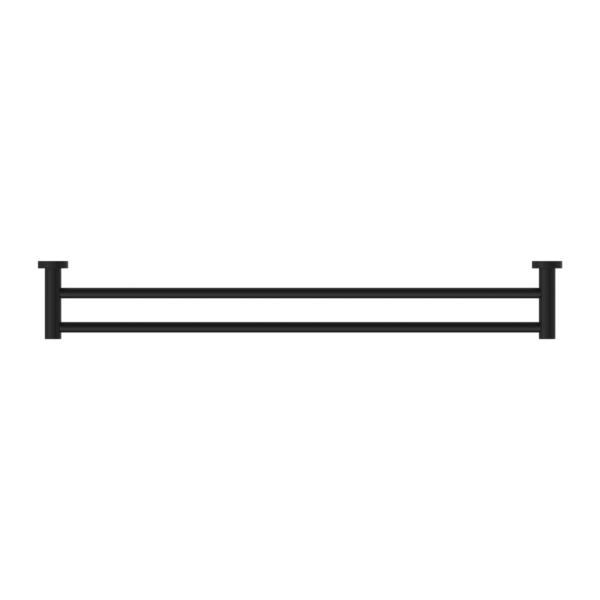 Nero Classic/Dolce Double Towel Rail 800mm Matte Black