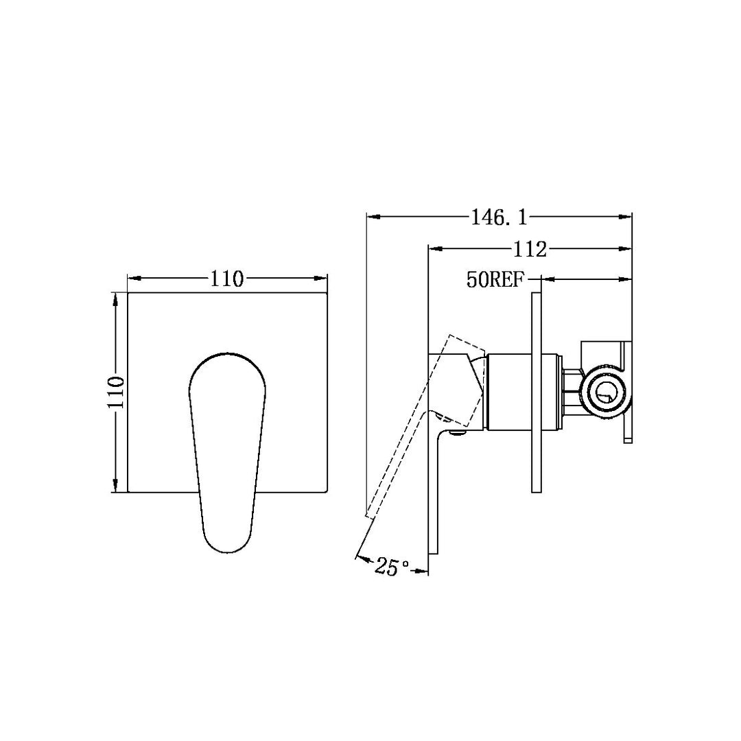 Nero Victor Shower Mixer Chrome