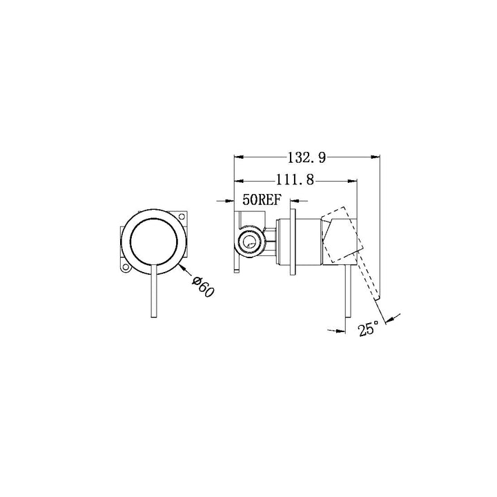 Nero Mecca Shower Mixer With 60mm Plate Gun Metal