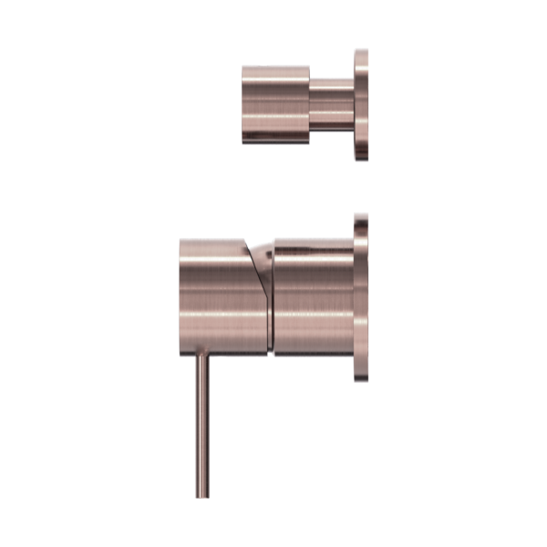 Nero Mecca Shower Mixer With Divertor Separate Back Plate Brushed Bronze