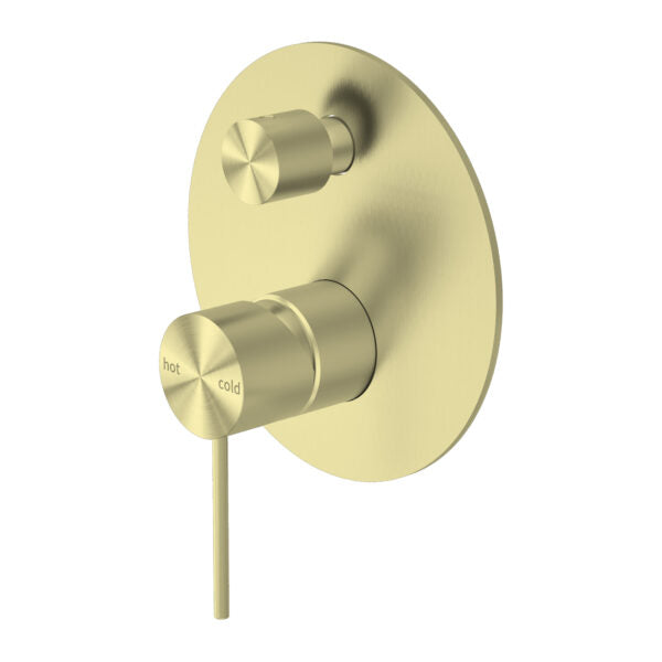 Nero Mecca Shower Mixer With Divertor Brushed Gold