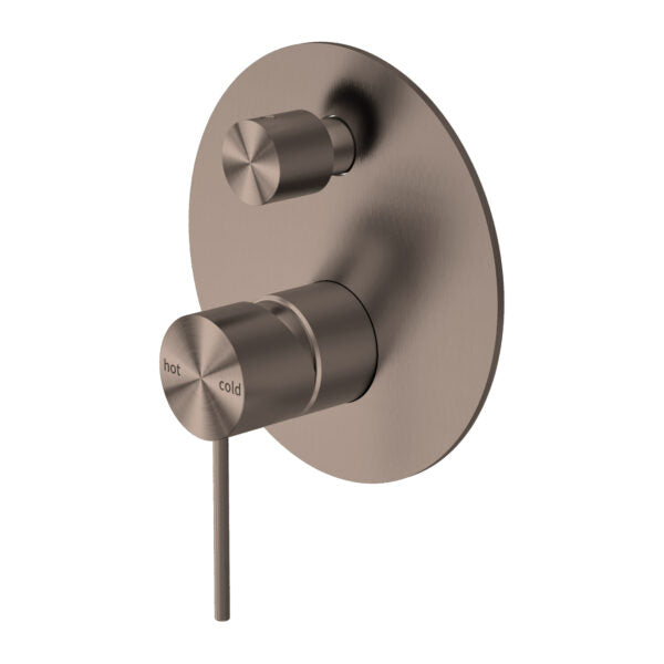 Nero Mecca Shower Mixer With Divertor Brushed Bronze