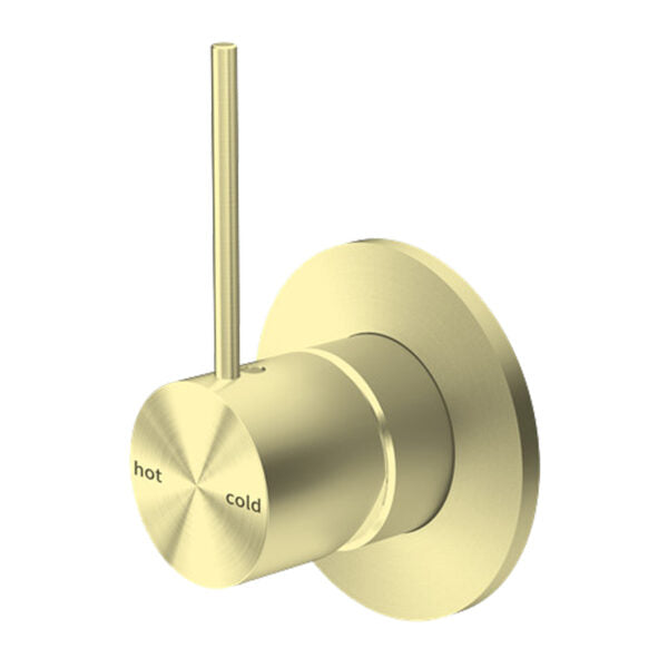 Nero Mecca Shower Mixer Handle Up Brushed Gold