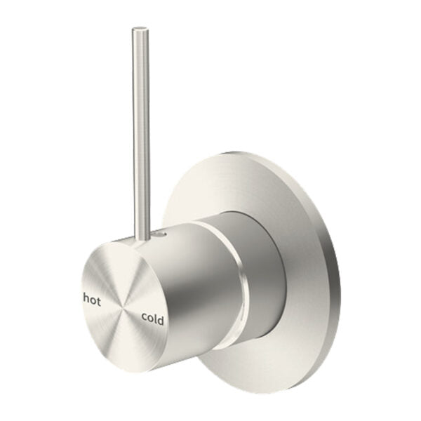 Nero Mecca Shower Mixer Handle Up Brushed Nickel