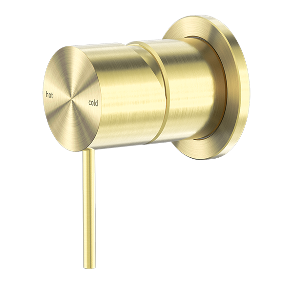 Nero Mecca Shower Mixer With 60mm Plate Brushed Gold