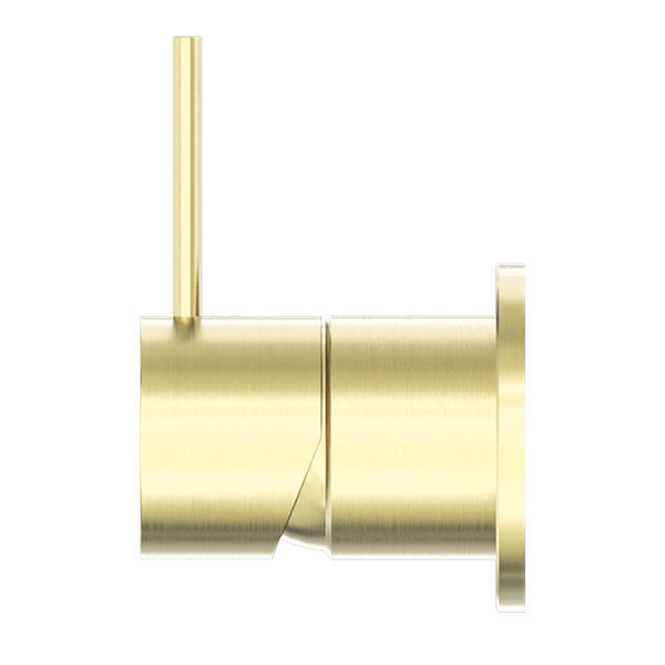 Nero Mecca Shower Mixer With 60mm Plate Handle Up Brushed Gold