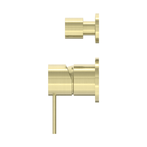 Nero Mecca Shower Mixer With Divertor Separate Back Plate Brushed Gold