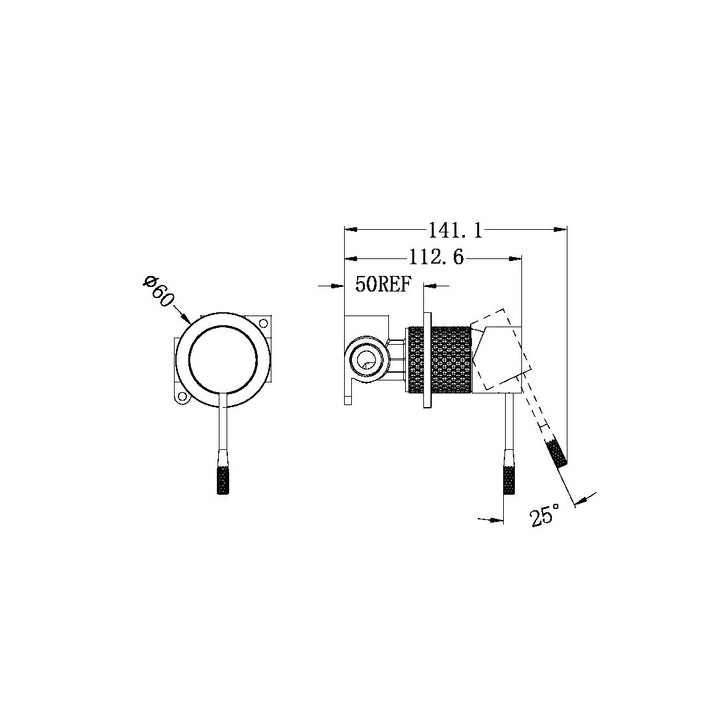 Nero Opal Shower Mixer With 60mm Plate Graphite