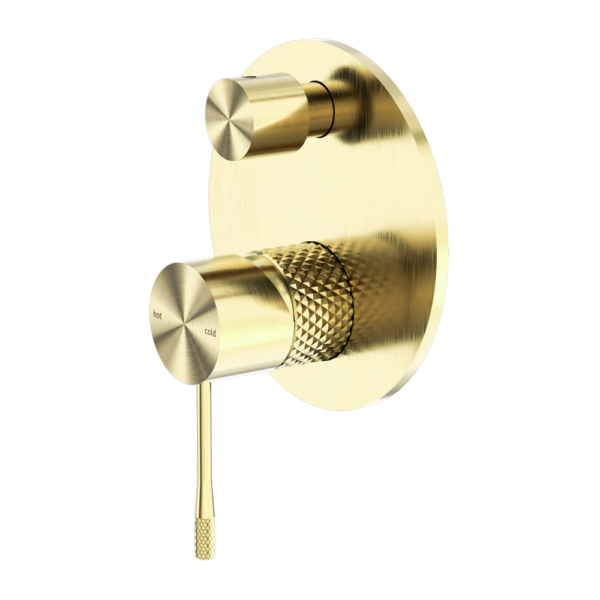 Nero Opal Shower Mixer With Divertor Brushed Gold
