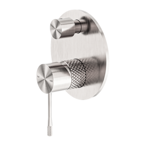 Nero Opal Shower Mixer With Divertor Brushed Nickel