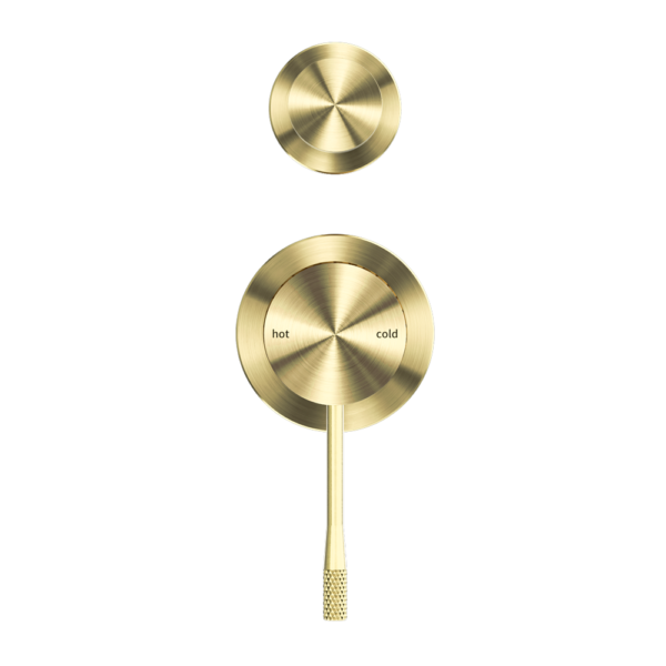 Nero Opal Shower Mixer With Divertor Separate Plate Brushed Gold