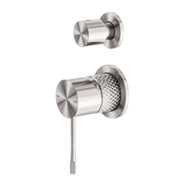 Nero Opal Shower Mixer With Divertor Separate Plate Brushed Nickel