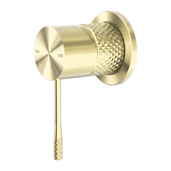 Nero Opal Shower Mixer With 60mm Plate Brushed Gold