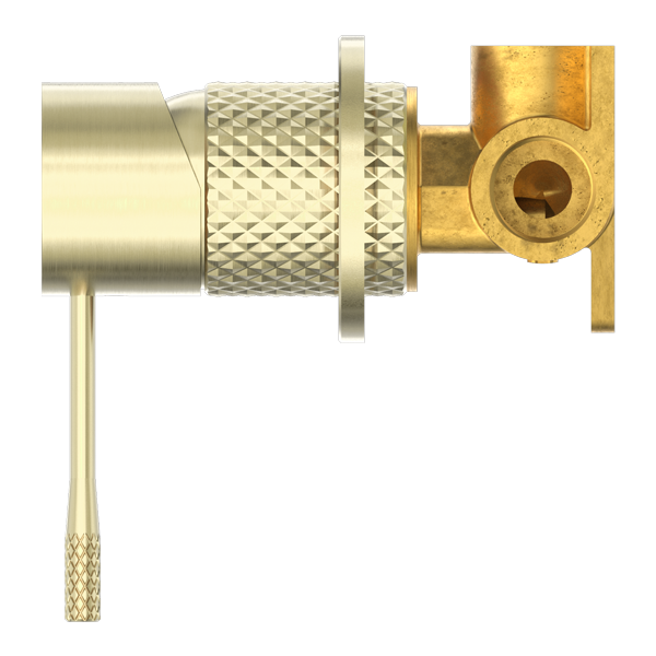 Nero Opal Shower Mixer With 60mm Plate Brushed Gold