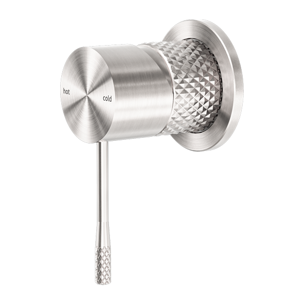 Nero Opal Shower Mixer With 60mm Plate Brushed Nickel