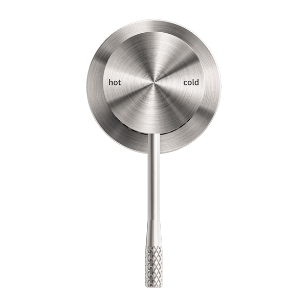 Nero Opal Shower Mixer With 60mm Plate Brushed Nickel