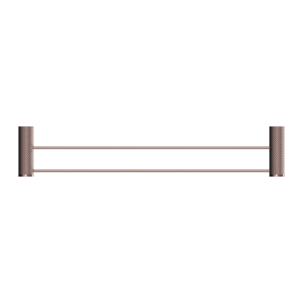 Nero Opal Double Towel Rail 600mm Brushed Bronze