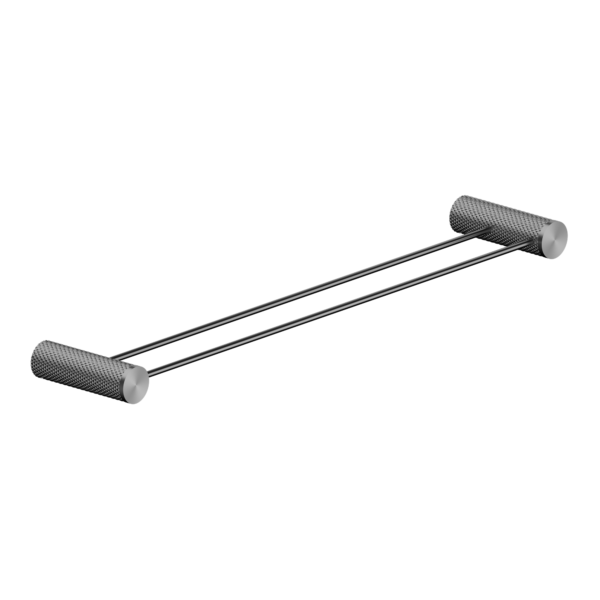 Nero Opal Double Towel Rail 600mm Graphite