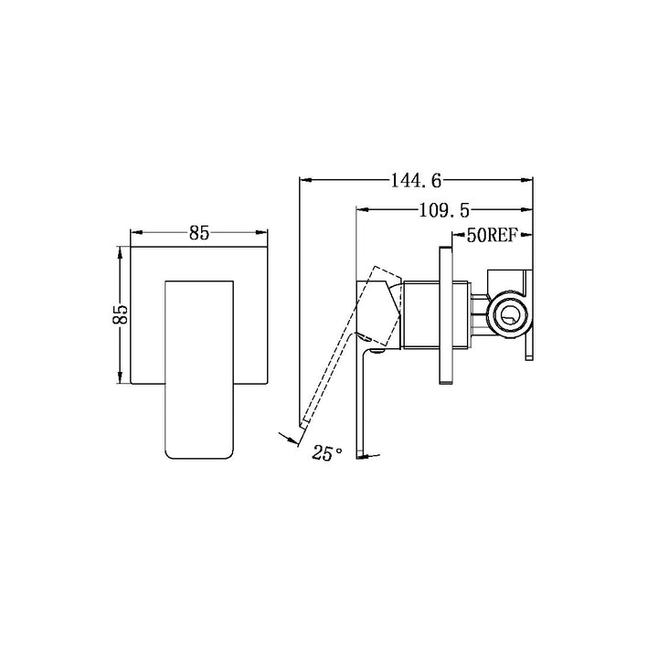 Nero Celia Shower Mixer Brushed Nickel