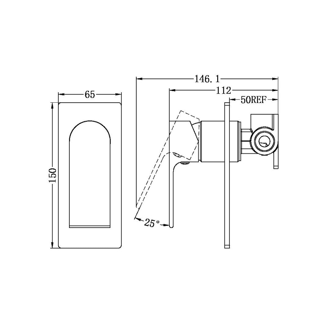 Nero Bianca Shower Mixer Matte Black