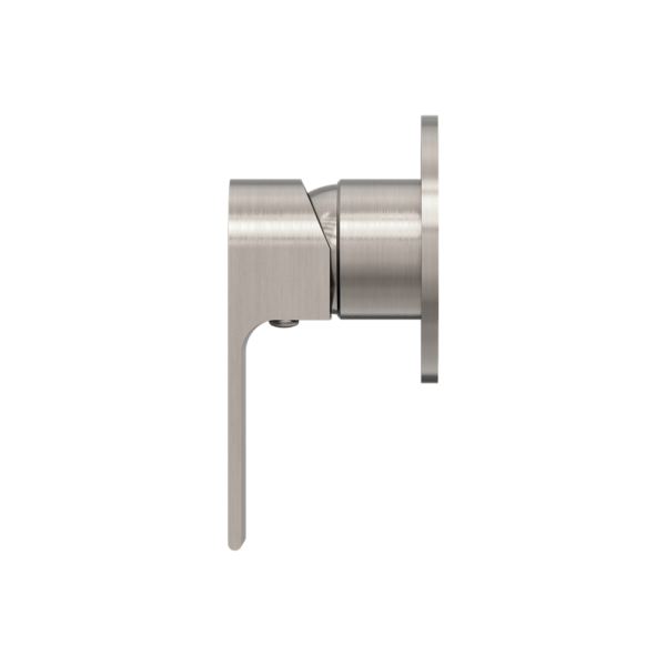 Nero Bianca Shower Mixer Round Plate Brushed Nickel